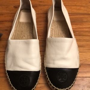 Tory Burch Colorblock Leather Espadrille Size 8